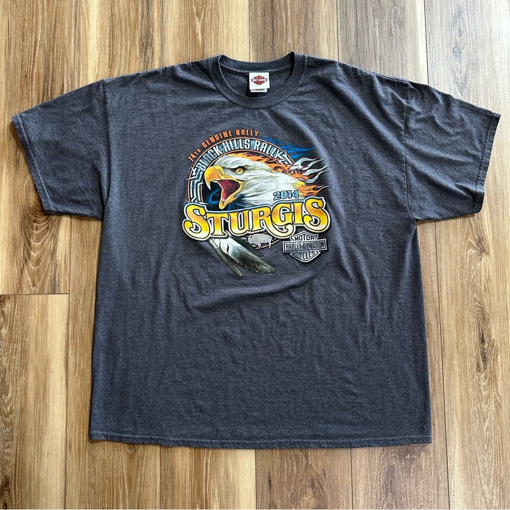Harley Davidson Bald Eagle Sturgis 2014 Black Hills South Dakota Rally Shirt 2XL